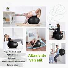 Pelota Pilates Incluye Pelota Yoga Grande de y Pilates Mini Ball de,Pelota para Embarazadas Antideslizante y Antichoque,Pelotas para Ejercicio chica Antipinchazos para Deportes,Fitness - Negro - Ver 6