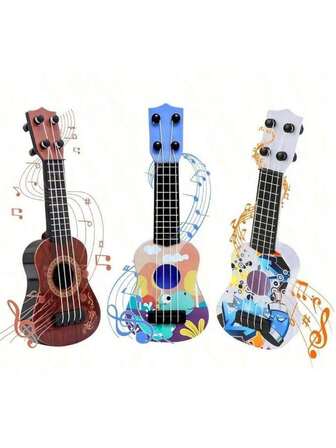 Mini guitarra ukulele, juguete para mejorar habilidades, instrumento musical clásico educativo temprano para niños, niñas y bebés, regalo de Navidad