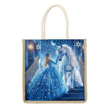 5D DIY Diamond Painting Kit - Handbag, Kissing/Funny Grandma/Cleopatra And Owl/Princess And Unicorn, Special Shaped Canvas Tote Bag For Art Craft, Shopping And Storage, Gift, Travel, Ideal For Women, Friends And Family, Suitable For Birthday, Wedding, Thanksgiving, Christmas, New Year And Party - Multicolor - View 4