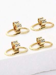 1 Pair Of European And American Fashionable And Simple Copper Pig Nose Ear Studs, Ear Blockage Auxiliary Device, Anti-Sagging DIY Accessory, Ladies' Ear Blockage, Festival Gift, Daily Use