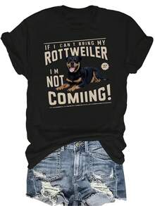 Camiseta con patrones interesantes para mujer y unisex, de verano, casual, transpirable, con cuello redondo, manga corta, estilo urbano y versátil, adecuada para adolescentes y adultos - Negro - Ver 1