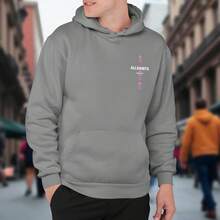 Sudadera Hoodie All Saints Letras Moradas  Unisex con Capucha - Gris - Ver 2