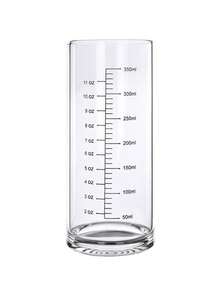 1个多功能玻璃量杯，耐热彩色刻度杯，适用于咖啡、奶茶、早餐、果汁，带有盎司和毫升刻度。 - 彩色 - 查看 9