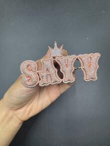 Custom Crown Bail Letter Pendant With Iced Out Zirconia Gold Silver Color Name Necklace Men Women Hip Hop Chain Jewelry,Jewelry & Watches,Season Picks,Custom Name Stainless Steel Necklace, Personalized Nameplate - Multicolor - View 55