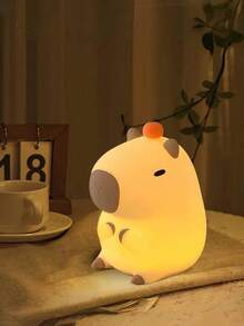 CAPYBARA Orange Night Light, [Modern Cute Capybara Small Night Light] - With 30-Minute Timer And Touch Control, Adds Ambiance To Rooms, Suitable For Bedroom And Living Room, Fun Home Decor, Great As A Gift, Comes With USB Cable, Bedside Tap Lamp, Sleep Companion Bedside Lamp, Birthday And Christmas Gift, Fits Various Rooms, Perfect Gift!