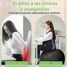 Pelota Pilates Incluye Pelota Yoga Grande de y Pilates Mini Ball de,Pelota para Embarazadas Antideslizante y Antichoque,Pelotas para Ejercicio chica Antipinchazos para Deportes,Fitness - Negro - Ver 5