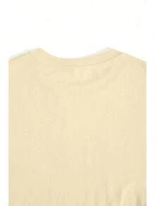 Anti Social Club Men's Casual 220g T Shirt 1pcs Streetwear Style 100% Cotton Rose Floral Digital Printed T Shirt Graphic Tee With Slogan - 杏色 - 查看 5