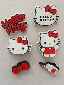 Sanrio 8 piezas Flor de agujero de dibujos animados de Sanrio Cinnamoroll, decoración desmontable versátil para sandalias/pantuflas, accesorios para zapatos, decoraciones, decoración de bolsos, regalo de fiesta de cumpleaños/vacaciones, accesorios de Halloween, accesorios lindos para botas, accesorios para zapatos de novia de tacón para la boda