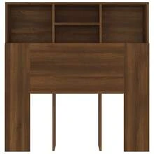 Cabecero Larryhot Roble Marrón 100x19x103,5cm, Resistente y Duradero, Fácil de Montar, Estilo Decorativo, Apto para Dormitorio - Marrón - Ver 4