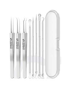 4/11pcs Needling Beauty Acne Needle Elbow Hook Acne Needle Blackhead Tool Set Y2k Skincare Goth Travel Essentials Pens Charms Sweats Hair Brush Strawberry Liquid Blush Bonnet Dresser Foundation,Blackhead Remover,Beauty,Skin Care Products,Spa,Self Care,Skin Care Tools,Face Care,Esthetician Supplies,Skin,Face Wash,Facial