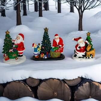 1 pieza Adorno de decoración de Navidad de resina, cuelga regalos en el árbol de Navidad con Papá Noel, una pieza decorativa con significado