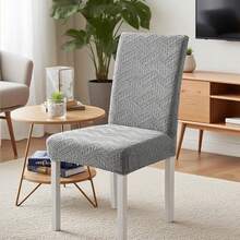 Bohemian Style Stretch Solid Chair Covers, Soft Fit Universal Desk Slipcovers, Removable Washable Anti-Dust Spandex Chair Protector Cover