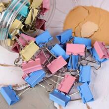 40pcs Assorted Color Small Size Paper Clips, Suitable For Office Organization, Random Packaging