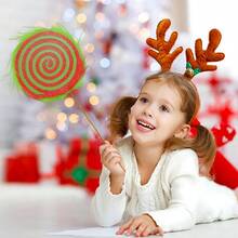 1/3pcs Christmas Decorative Candy Cane Plush Stick, Red & White Striped Fuzzy Lollipop Twig, Christmas Tree Wreath Accessories Home Decor Christmas Decorations Room Decor Winter