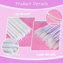 Disposable Eyelash Extension Kit 20 Set Eyelash Kit With Lash Spoolies Brush Lip Brush Compressed Facial Sponges Instruction Cards Style A