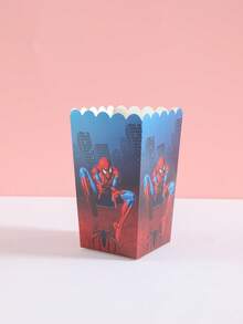 Disney Boîte à pop-corn jetable Spider-Man, 10/25 pièces Boîte d'emballage décorative à usage unique, boîte alimentaire, boîte à dessert, boîte à collations, fournitures de fête, convient pour diverses fêtes et rassemblements