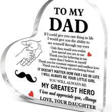 لوحة زخرفية الأبعاد من الاكريليك بنص فرنسي "أحبك يا أبي"، بتصميم قلب ثنائي الأبعاد، لا يحتاج إلى بطاريات، ديكور المنزل والمكتب، هدية كلاسيكية مناسبة طوال العام، مسطح ثنائي الأبعاد