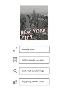 1pc Frameless New York City Wall Art, NYC Skyline Print Poster, Retro Pink Travel Themed Decor, Vintage Girly Aesthetic Wall Decor For Bedroom, Dorm, Apartment, Party Decoration And Gift Idea, Cityscape Posters, Room Decor Bedroom, Dorm Essentials College Room, Urban Home Decor, Travel Inspiration Print