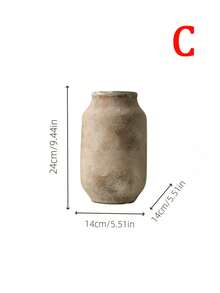 1PC Wabi Sabi Style Ceramic Vase, Centerpieces, Bohemian Style Homestay Decoration Pottery Jar, Suitable For Desktop Flower Arrangement In Living Rooms, Dining Tables, Offices, Bedrooms, Rural Outdoor Vases Home Decor Room Decor Flower Vase Glass Vase