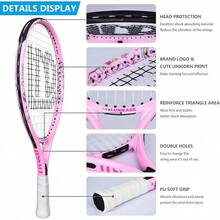 Raqueta de Tenis LUNNADE para Niños Junior, Raqueta de Tenis Juvenil de 19/21/23/25 Pulgadas con Funda, Adecuada para Niños y Niñas Principiantes de 3 a 12 Años