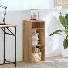 Librería Larryhot roble craft 34x31x80 cm de madera industrial, resistente y duradera, fácil de montar, estilo decorativo, adecuadA, Para guardar adornos, figuras, libros, pequeños objetos, etc. - Marrón - Ver 3