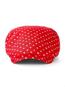 1 pieza Gorra de béisbol a lunares retro, Gorra Snapback de moda, Adecuada para hombres y mujeres, Uso diario y al aire libre