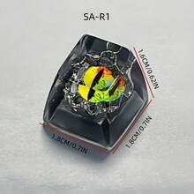 1pc Resin Personalized Original Design Halloween Metal Devil Eye Cherry Blossom Keycaps, SA-R1 Cross-Axis Interstellar Cutsom Keycaps, Cherry MX Keycaps Mechanical Keyboard Valentine's Day Gift