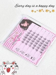 Self-Adhesive Eyelash Clusters DIY Eyelash Extension C Curl Natural 36pcs Clusters Pre-Glued 8-12mm Eyelash Clusters With Thin Band