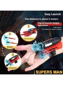 2025年新款 - 7件蜘蛛网发射器 - 互动亲子玩具 - 儿童益智玩具 - 儿童角色扮演玩具 - 搞笑整蛊玩具 - COS道具 - 生日礼物 - 万圣节礼物 - 圣诞节礼物 - 礼物 - 彩色 - 查看 5