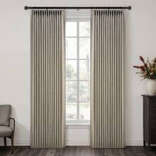 2 Panels Pinch Pleated Curtains Natural Linen Pinch Pleat Back Tab Semi-Shading Drapes With Hooks Rings Window Curtains Home Decor - DARKFLAX - View 12