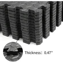 LÍMITE-MX Tapete para Ejercicio con Cuadros de Entrelazado de Espuma EVA, Tapete para Crossfit,Color Negro 12 Piezas de 30 x 30, Espesor de 12mm. - Gris - Ver 9