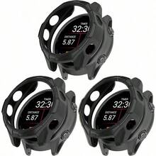 FitTurn Case For Garmin Forerunner 970 3 Pack Forerunner 970 Smart Watch Case Protective Cover Anti Scratch Frame Bumper For Forerunner 970 47mm Smartwatch 3pack2