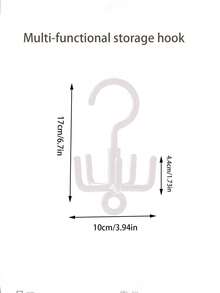 2 piezas Percha multifunción de 5 ganchos, organizador de armario ahorra espacio, puede colgar corbatas, cinturones, bufandas, bolsos, rotación de 360°, sin necesidad de taladrar, diseño minimalista blanco, se adapta a varios armarios - Multicolor - Ver 11