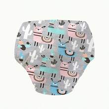 4 件卡通图案训练裤，可洗学习裤，透气训练布尿布，防漏，男女通用，四季婴儿内衣，婴儿可洗印花如厕训练裤，完美礼物 - 彩色 - 查看 26