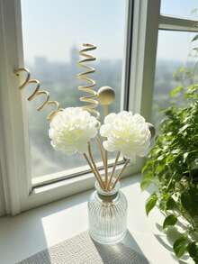 9件套藤条香薰套装，藤条香薰扩香器及替换花材，适用于家居及办公装饰，天然色