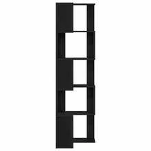 Librería Esquinera Larryhot Roble Negro 50 x 50 x 179 cm, resistente y duradera, fácil de montar, estilo decorativo, adecuadA, Para guardar adornos, figuras, libros, pequeños objetos, etc. - Negro - Ver 6