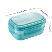 1 pièce Boîte à lunch portable 3 couches de 1900 ml, scellée et portable, pour adultes en différents formats, micro-ondes, convient pour le travail, les voyages et la cuisine, cadeau de Noël (bleu)