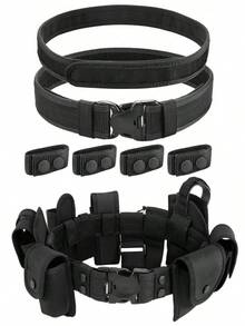 Cintura tattica 2 in 1 - Nylon durevole, fibbia a sgancio rapido, regolabile, adatta per sopravvivenza, caccia e uso tattico, equipaggiamento tattico