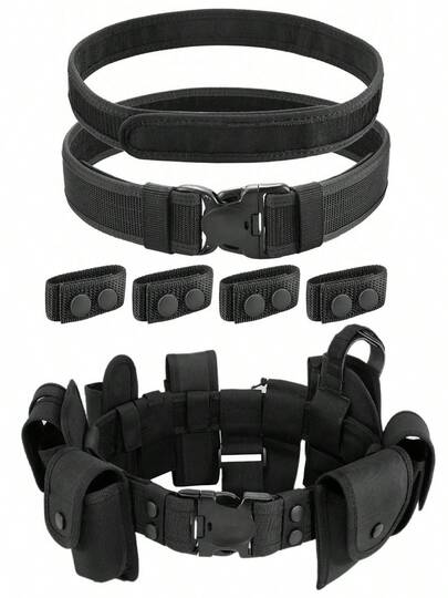 2-합-1 전술 허리 벨트 - 내구성있는 나일론, 빠른 릴리스, 조절 가능한 버클, 생존, 사냥 및 전술적 사용에 적합, 전술 장비