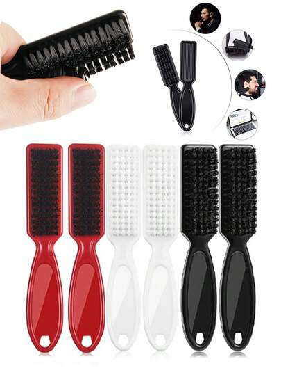 2件套男士胡须刷复古油刷美发清洁刷返校度假必备女士发饰。美发沙龙欧美油刷碎发清洁刷男士造型刷美发碎发扫指甲颈部集尘器清洁刷美甲沙龙