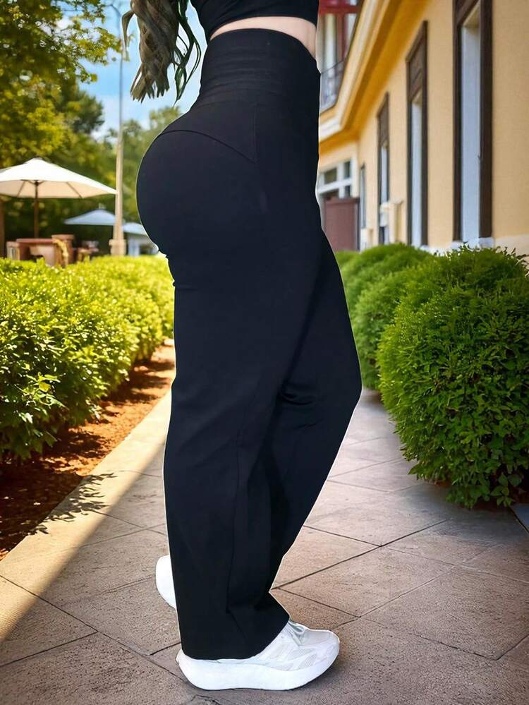 Women Pants - Black Mod 5 With Snaps - View 4