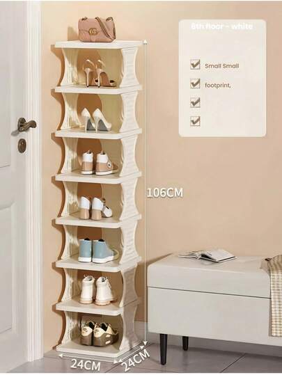 Estantería de zapatos popular y sencilla para el hogar, gabinete de zapatos pequeño de varias capas para ahorrar espacio, estantería de zapatos plegable