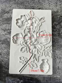 1 Pc Relief Bird /Spring Flower Pattern Silicone Mold Resin Mold DIY - Light Grey - View 4