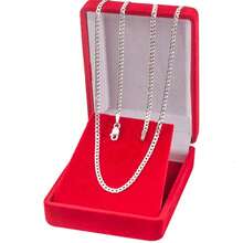 Men's Grumet Necklace Cord 2mm 925 Silver Plated 50cm 60cm70cm 80cm - Bạc - Xem 2