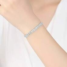 1 قطعة سوار تنس فاخر بشكل قلب ذهبي، 1 قطعة سوار تنس أنيق بشكل قلب للنساء مرصع بأحجار الزركونيا البنفسجية | سوار للذكرى السنوية، مجوهرات لامعة - هدية مثالية لعيد الحب والذكرى السنوية