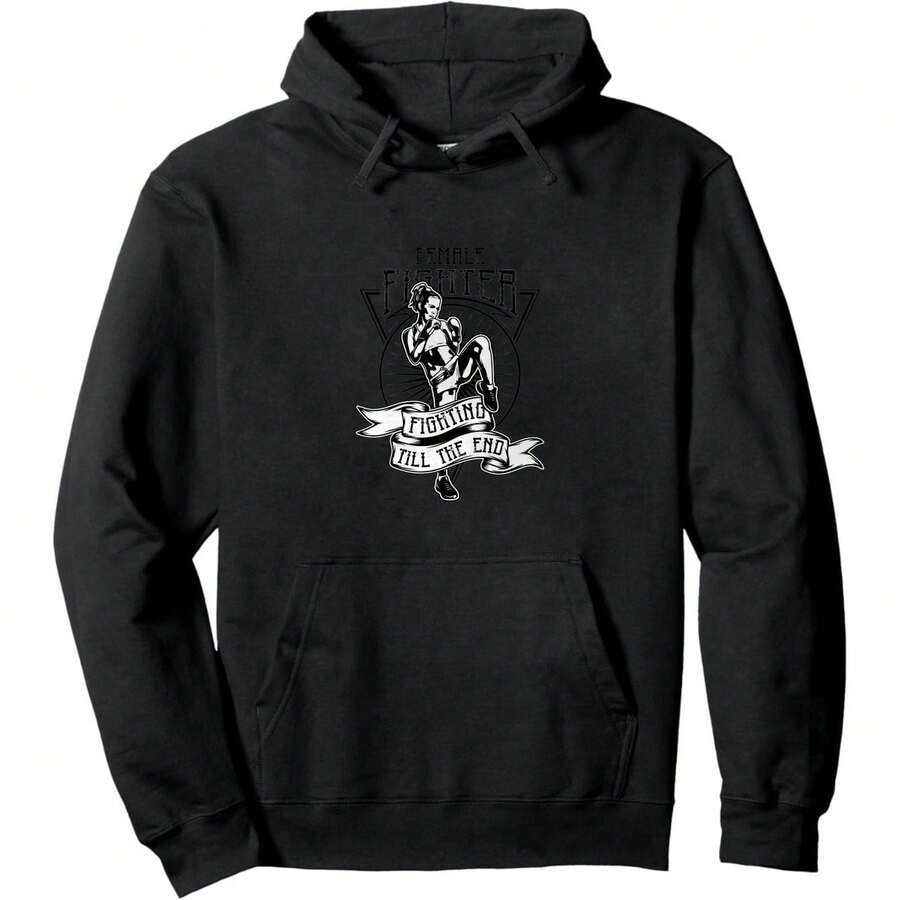 Slogan Graphic Men's Gothic Letter Hoodie - 52% 48% Blended, Black And White Contrast Pullover With White Piping And Pockets, Casual Street Style Layered In Spring And Autumn, Machine Washing, Everyday Comfort (Suitable For Fitness, Camping, And Going Out) - Men's Fashion Essentials, Gothic Letter Design, Ribbed Cuffs And Drawstrings, Loose Fittings That Are Suitable For All Seasons - Black - View 1