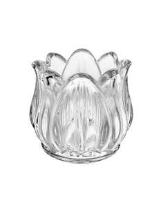 1 件/4 件郁金香图案水晶烛台、透明许愿烛台、玻璃烛台、轻巧浪漫烛杯、香薰烛台、烛杯、圣诞婚礼派对装饰、节日装饰（不含蜡烛）