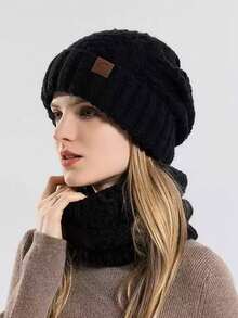 1/多件装女士韩版休闲针织帽，无檐帽，适合秋冬季日常佩戴 - 款式E - 查看 16