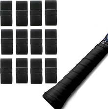 VXMBNB, Overgrip Tenis, Overgrip Padel de 12 Piezas, Absorbente del Sudor y Antideslizante, Apto para Tenis, Cricket y Otras Raquetas. - Negro - Ver 6