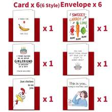 12 بطاقة تهنئة عيد ميلاد مضحكة مع مظاريف، بطاقات دعوة لحفلة عيد الميلاد الممتعة، ديكورات هدايا عيد الميلاد، مناسبة للاحتفالات العائلية والأصدقاء والزملاء، لوازم المدرسة، العودة إلى المدرسة